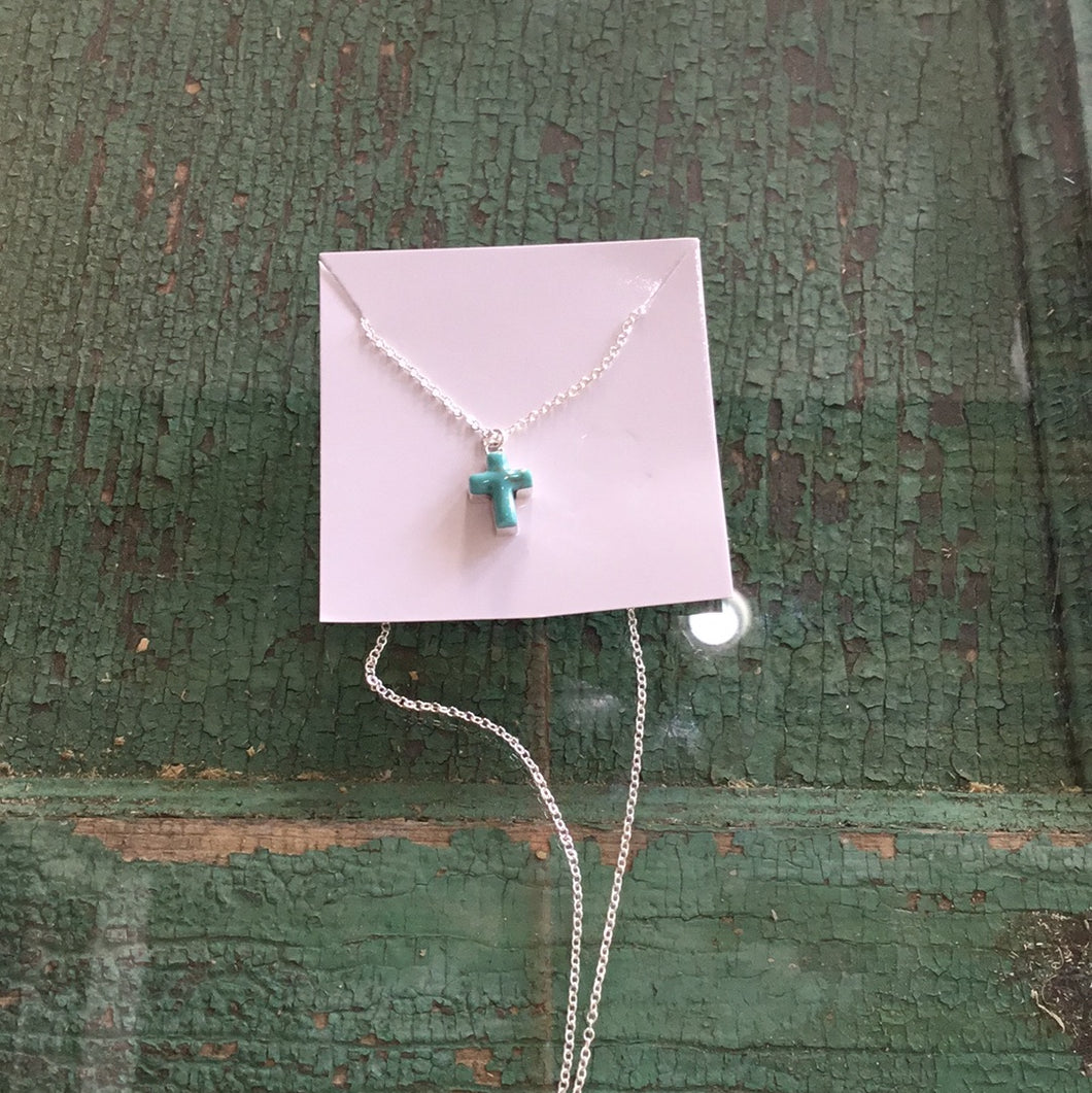 Turquoise Cross Necklace